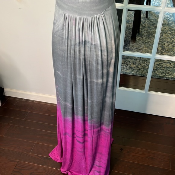PINK LOTUS tank maxi dress size S, pink and grey ombre - Picture 8 of 10